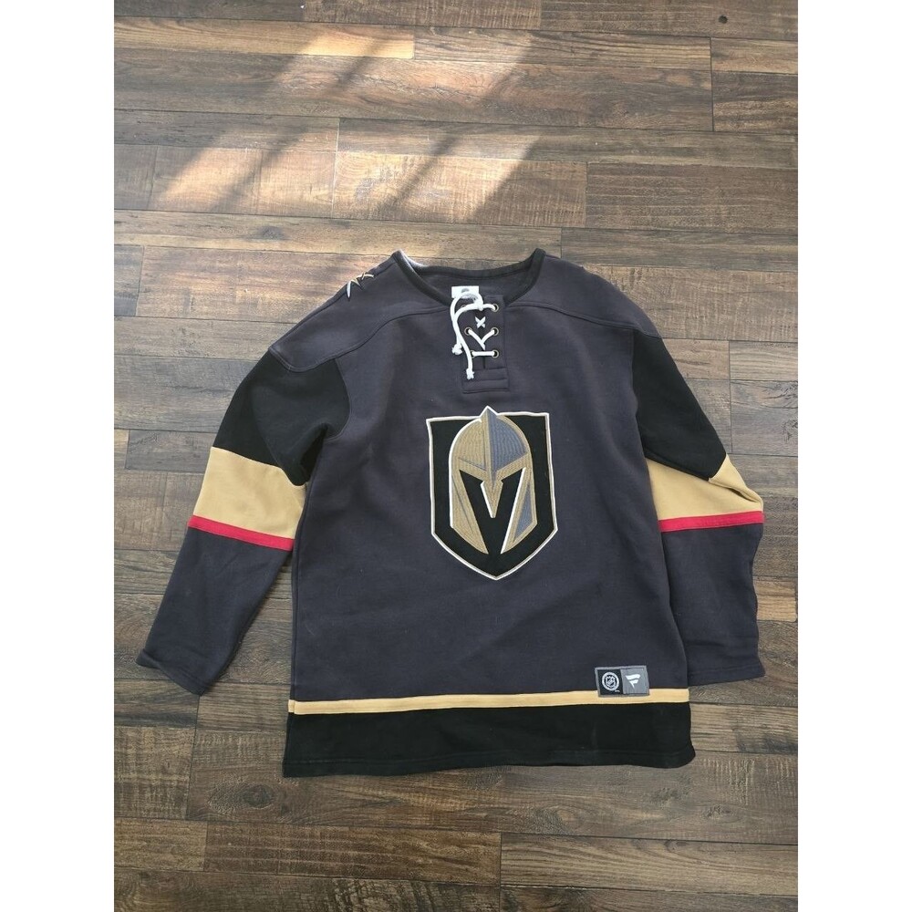 Vegas Golden Knights Fanatics Lace-Up Fleece Pullover Sweatshirt Men's XL NHL